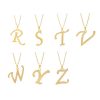 Stainless Steel Initial Letter Necklace