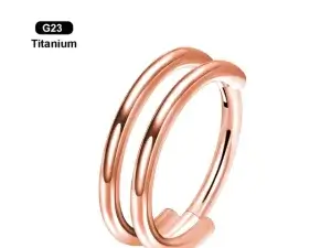 G23 Titanium Nose Ring clicker Hoop Septum tragus Cartilage Earring Piercing Body Jewelry 16G RoseGold