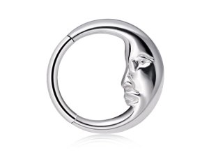 G23 Titanium Moon Nose Hoop
