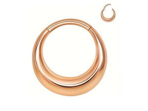 Crescent Septum Clicker Rose Gold