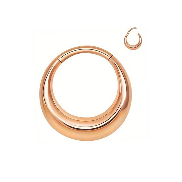 Crescent Septum Clicker Rose Gold